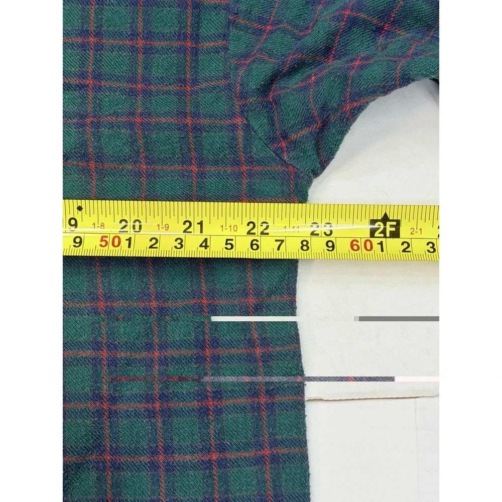 Vintage Big Dogs Flannel Nightgown Sleep Shirt Pajamas S/M Dog Plaid